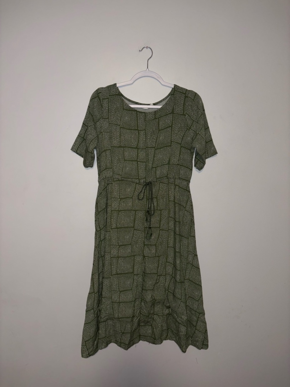 Max ~ Green Printed Midi Dress